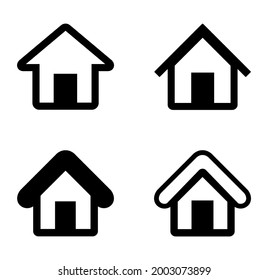 house icon set on white background