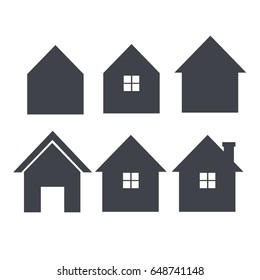 House icon set Real estate logo template vector image