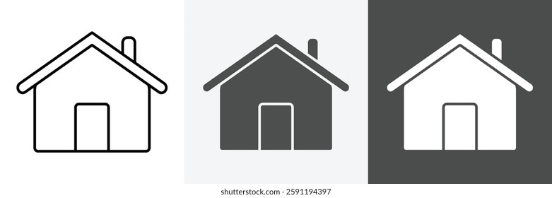 House icon set vector art