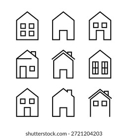 Casa Icon Set Vetor Design.