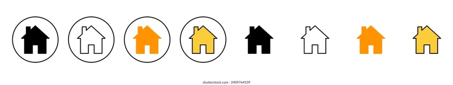 House icon set vector. Home sign and symbol