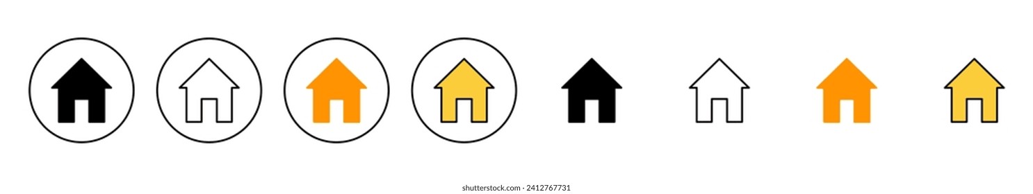 House icon set vector. Home sign and symbol
