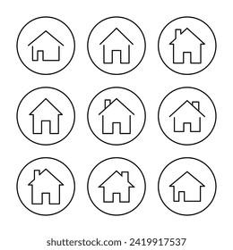 House icon set vector. Home sign and symbol