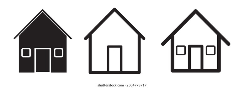House icon set vector. Home sign and symbol .  Home button symbol .