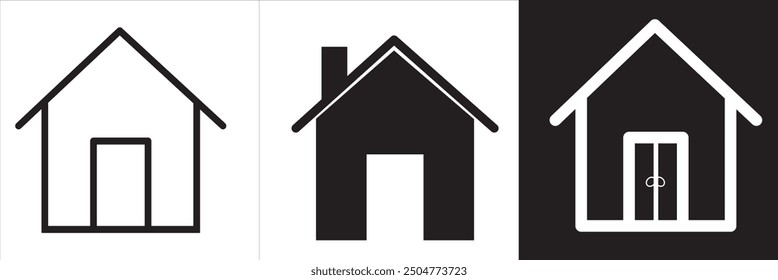 House icon set vector. Home sign and symbol .  Home button symbol .