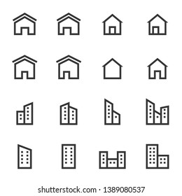 house icon set vector illustration