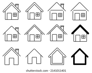 House icon set. House vector illustration symbol.