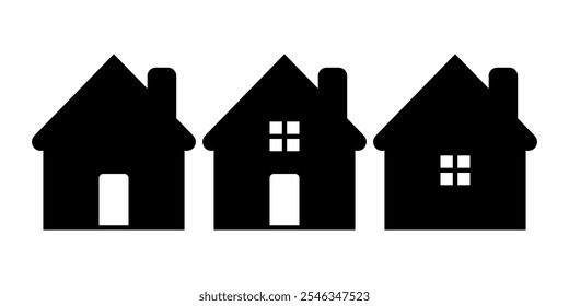 Conjunto de ícones da casa. Ilustração vetorial.