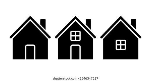 Conjunto de iconos de la casa. Ilustración vectorial.