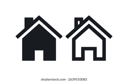 House icon set. Vector illustration.