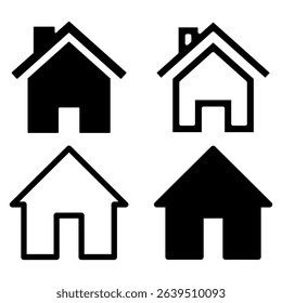 House icon set. Vector illustration.
