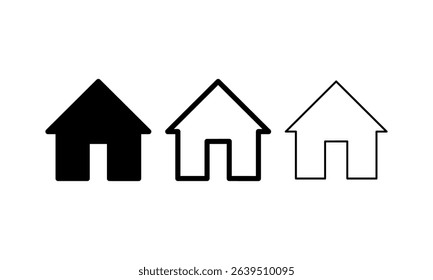 House icon set. Vector illustration.