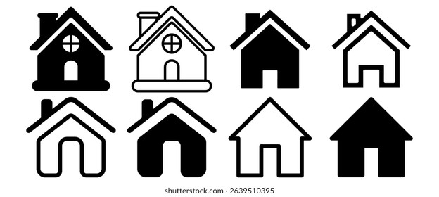 House icon set. Vector illustration.