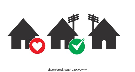 House icon set, vector illustrations.