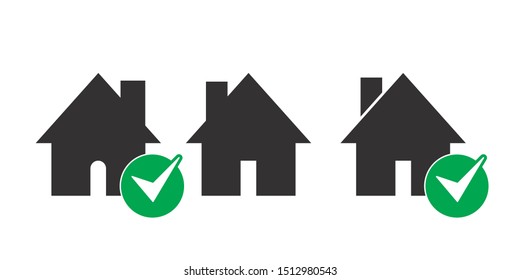 House icon set, vector illustrations.