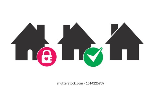 House icon set, vector illustrations.