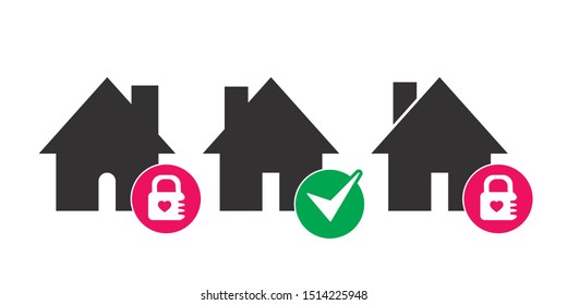 House icon set, vector illustrations.