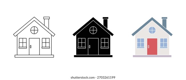 Vector del sistema del icono de la casa en el fondo blanco, arquitectura, residencial, propiedad, símbolo.