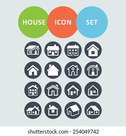 House icon set for web