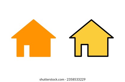 Juego de iconos de la casa para la aplicación web y móvil. Firma y símbolo del hogar