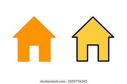 Juego de iconos de la casa para la aplicación web y móvil. Firma y símbolo del hogar