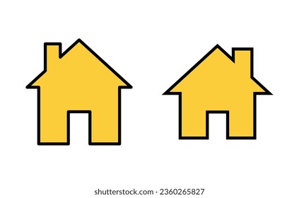 House icon set for web and mobile app. Home sign and symbol