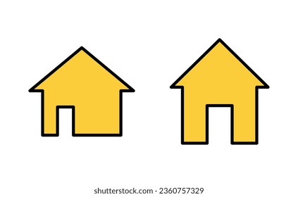 Juego de iconos de la casa para la aplicación web y móvil. Firma y símbolo del hogar