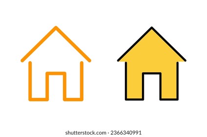 House icon set for web and mobile app. Home sign and symbol