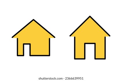 House icon set for web and mobile app. Home sign and symbol