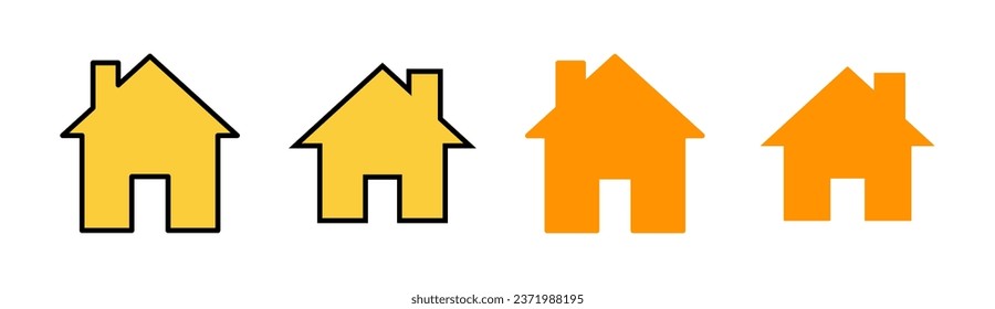 House icon set for web and mobile app. Home sign and symbol