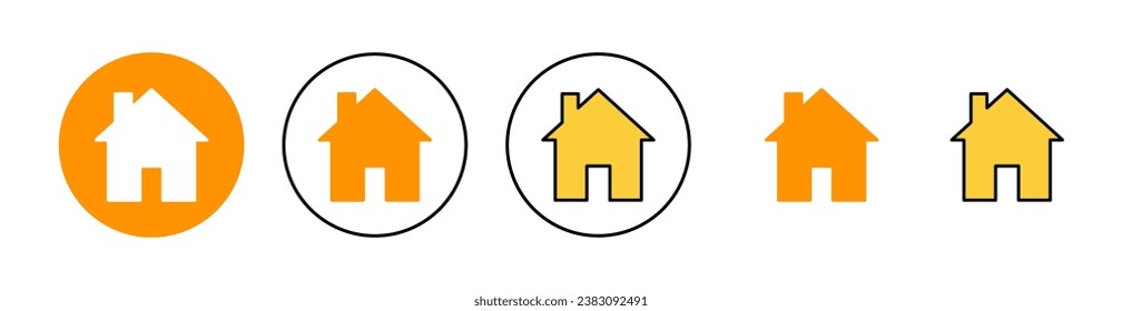 House icon set for web and mobile app. Home sign and symbol