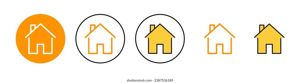 House icon set for web and mobile app. Home sign and symbol