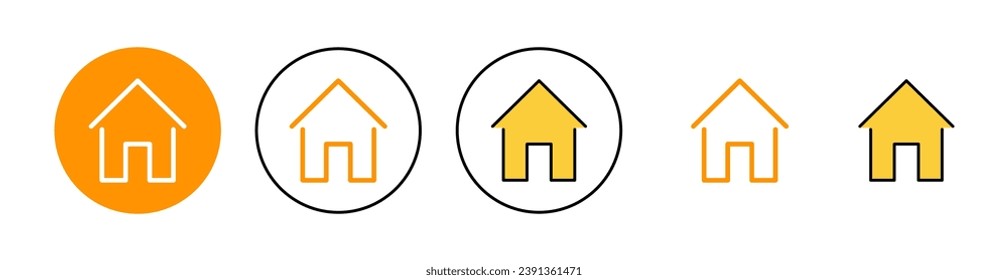 House icon set for web and mobile app. Home sign and symbol