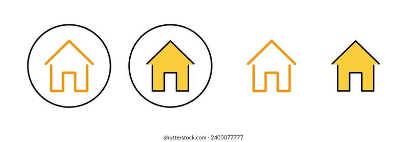 House icon set for web and mobile app. Home sign and symbol