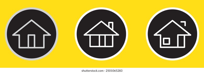 House icon set for web and mobile app. Home sign and symbol