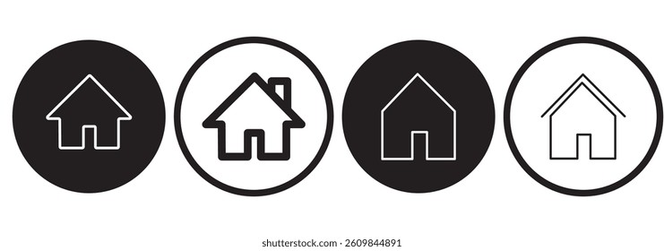 House icon set for web and mobile app. Home sign and symbol