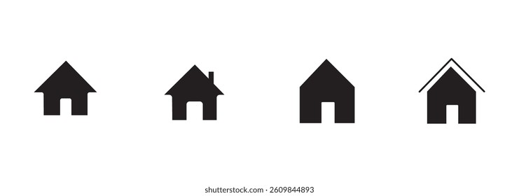 House icon set for web and mobile app. Home sign and symbol
