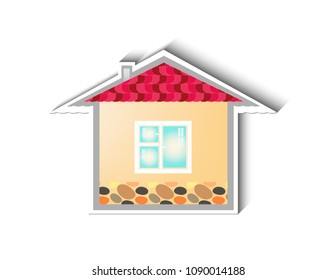 House icon with shadow