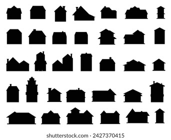 House icon silhouette vector art white background