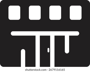 House Icon Silhouette diseño de Vector