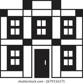 House Icon Silhouette diseño de Vector
