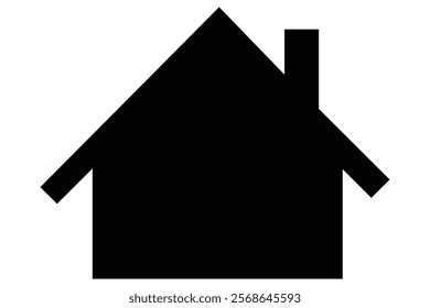 House icon silhouette vector illustration
