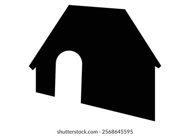 House icon silhouette vector illustration
