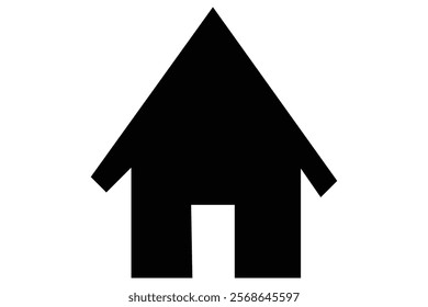 House icon silhouette vector illustration
