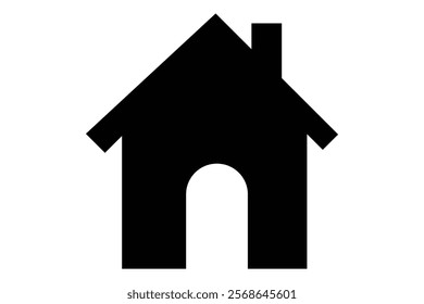 House icon silhouette vector illustration
