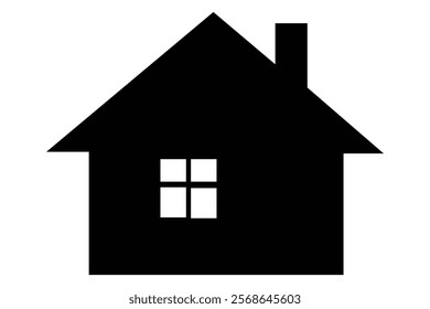 House icon silhouette vector illustration
