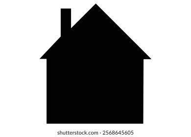 House icon silhouette vector illustration
