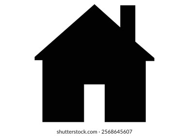 House icon silhouette vector illustration
