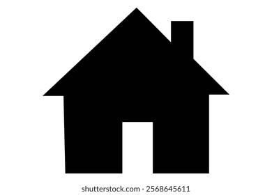 House icon silhouette vector illustration
