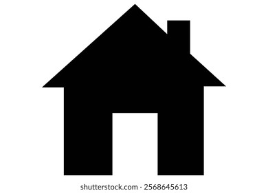 House icon silhouette vector illustration
